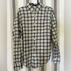 Abercrombie & Fitch Navy and White Checkered Shirt